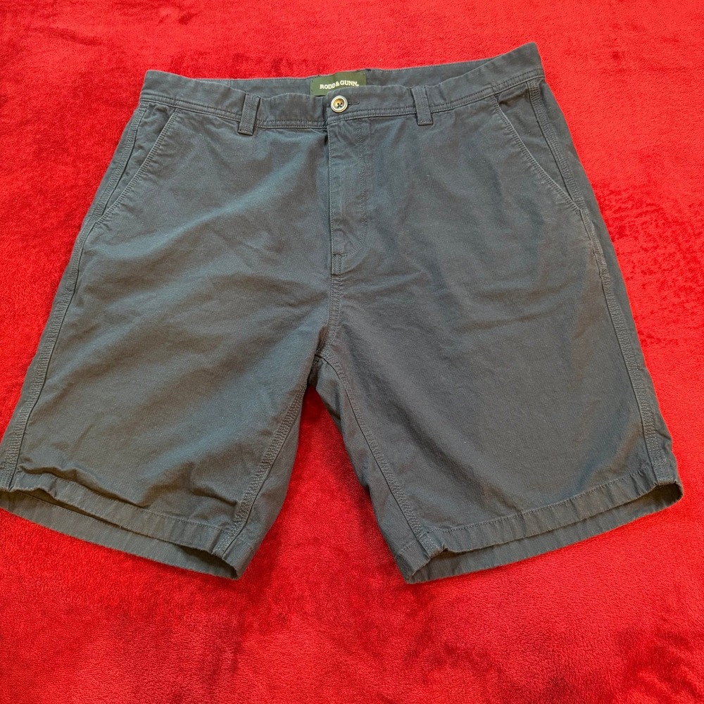 Rodd & Gunn Mens Original Fit Chino Shorts Navy Blue Size 36 Cotton Stretch